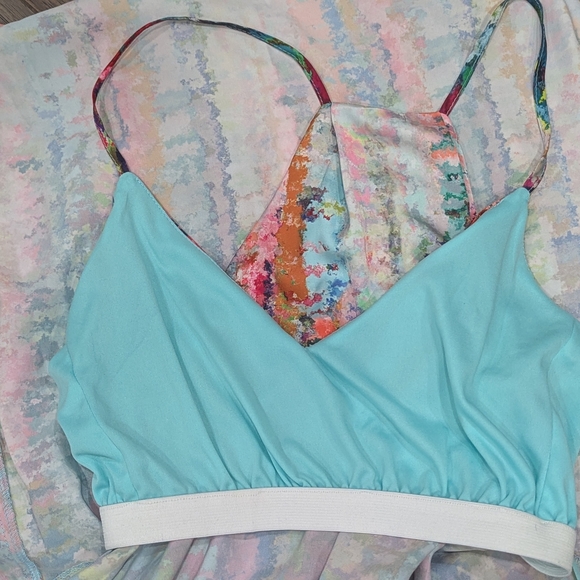 NWT Nicole Miller Colorful Watercolor Satin Maxi Dress With Pockets XS - Picture 7 of 12